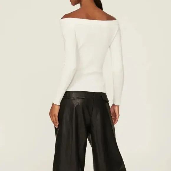 NAADAM Off The Shoulder Cardigan Size Large - Picture 2 of 8